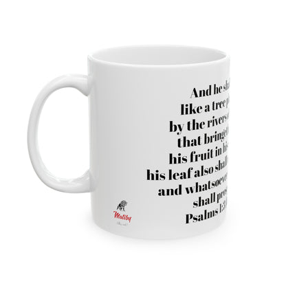 Bible Speaks Psalms 1:3 Ceramic Mug, 11oz