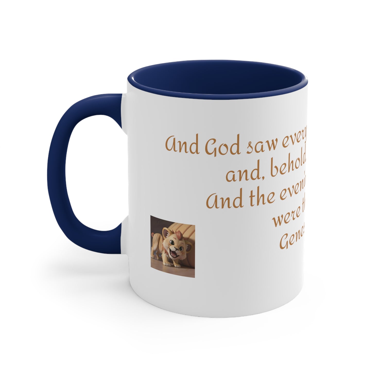 Bible Speaks Gen 1:31 Accent Mug, 11oz