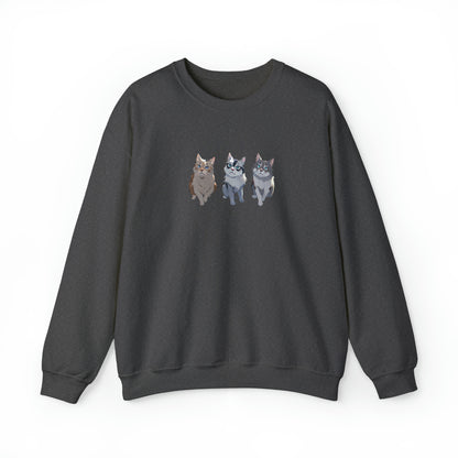 Matiby Cats Unisex Heavy Blend™ Crewneck Sweatshirt