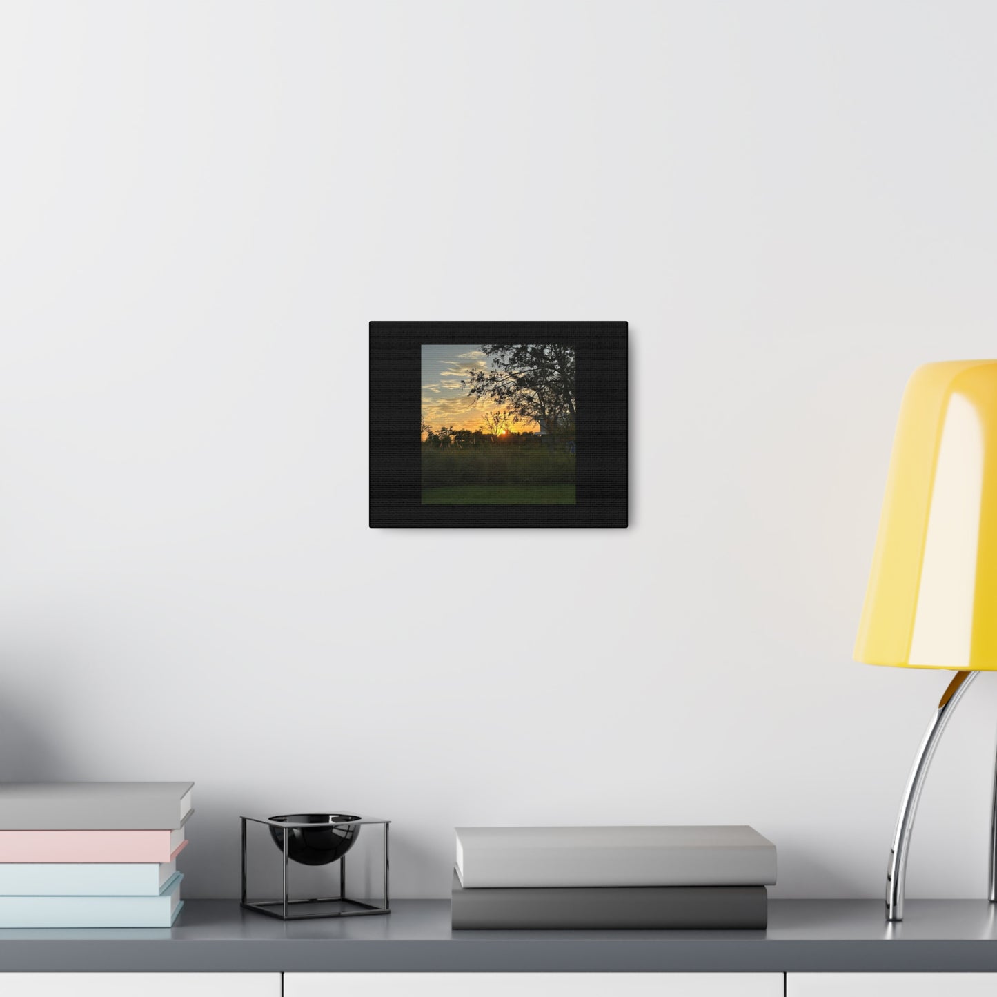 Sunset Black Canvas Gallery Wraps