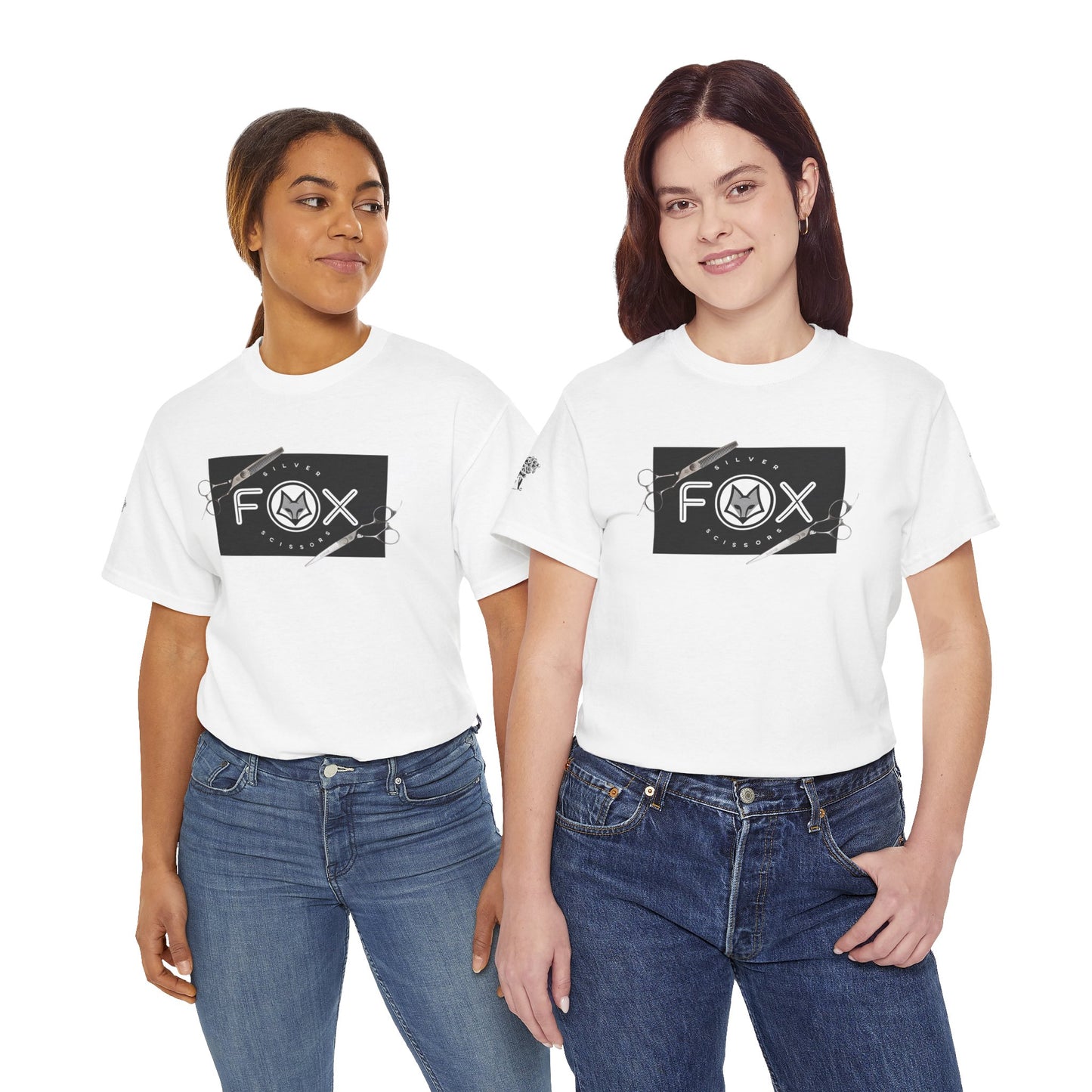 Silver Fox Scissors Unisex Heavy Cotton Tee