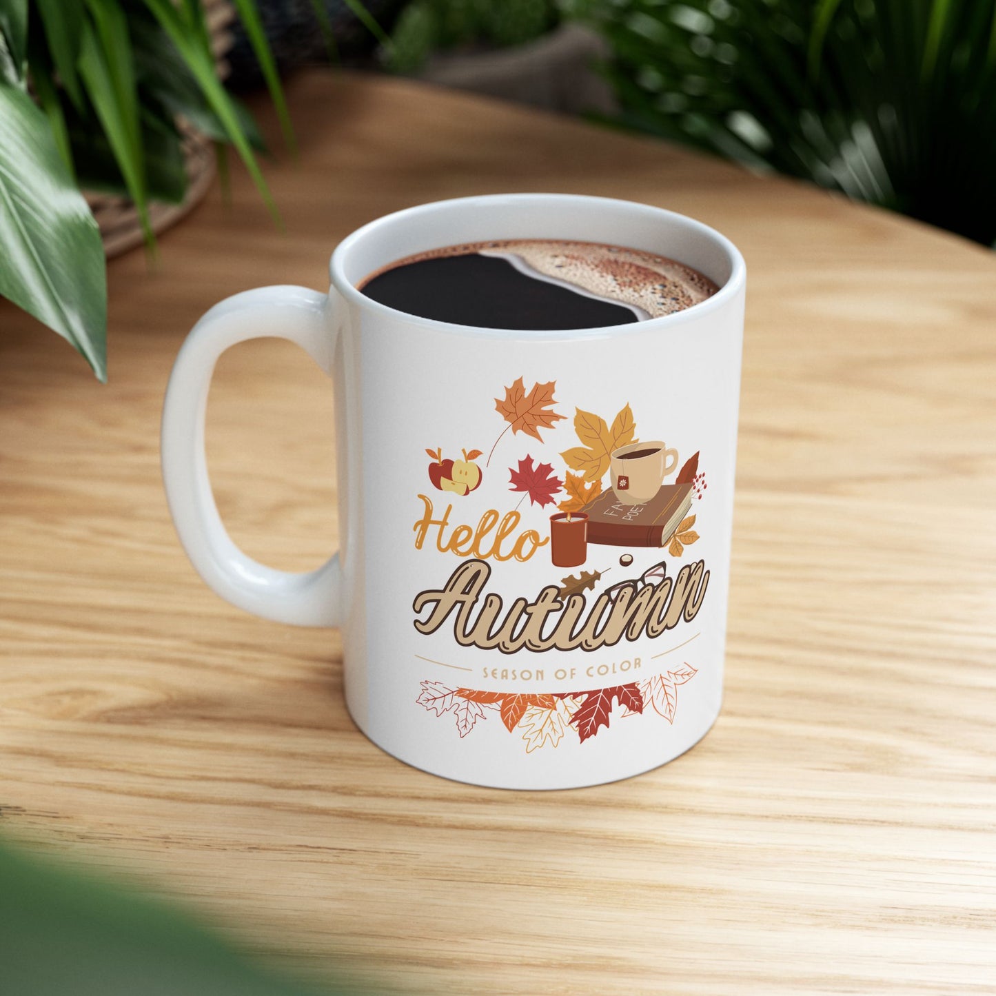 Journeys Hello Autumn Seasons of Change Ceramic Mugs, Gifts for the Holidays, Seasonal Mugs, Mug for All Occasions, Thanksgiving Mug