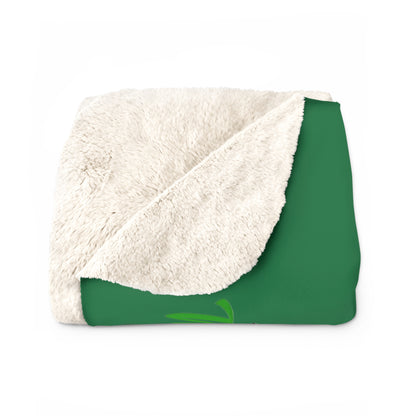 Matiby Lion Green Sherpa Fleece Blanket