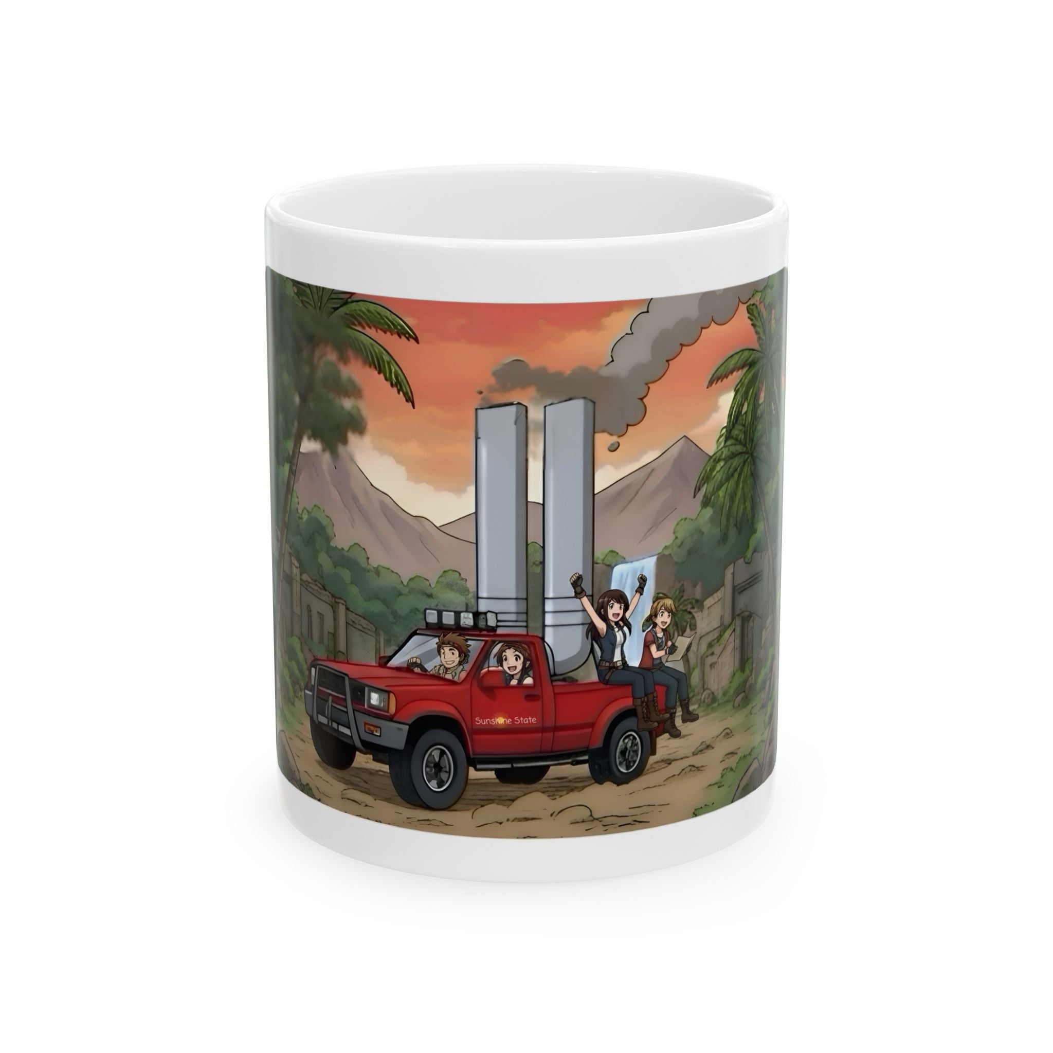 Sunshine State Pickup Trucks #16, Hauling Explorers White Ceramic Mug – Celebrating Companionship, Creativity & Life’s Little Wonders Cup (11oz/15oz)