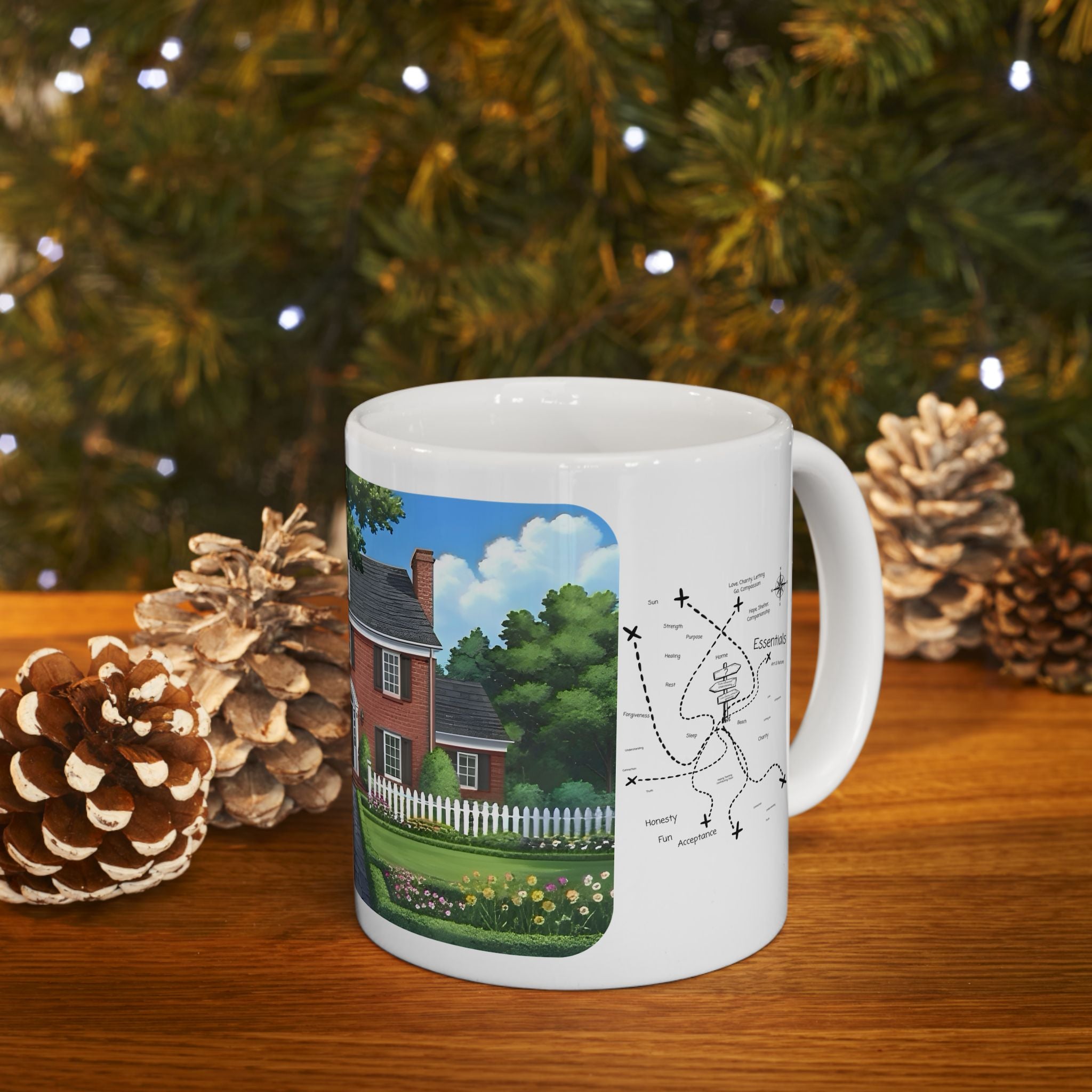Cozy Architecture & Dreamy Landscapes #47 White Ceramic Mug – Homes Home Sweet Home Cup (11oz/15oz)