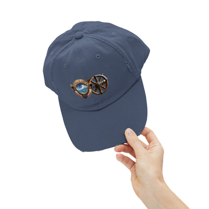 Nautical Unisex Distressed Cap