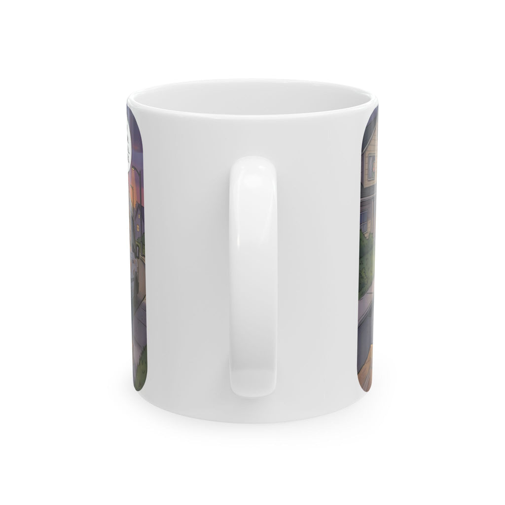Speedy Drop Delivery Bathroom Tales White Ceramic Mug — "Gotta Go" Postal Worker Tea Cup (11oz/15oz)