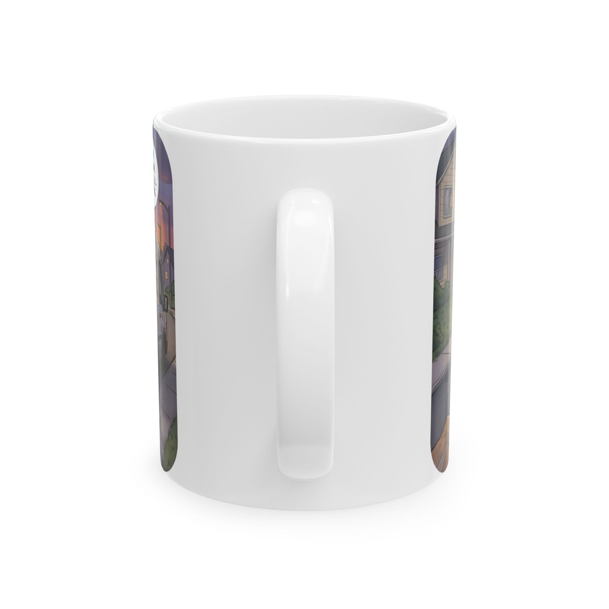 Speedy Drop Delivery Bathroom Tales White Ceramic Mug — "Gotta Go" Postal Worker Tea Cup (11oz/15oz)