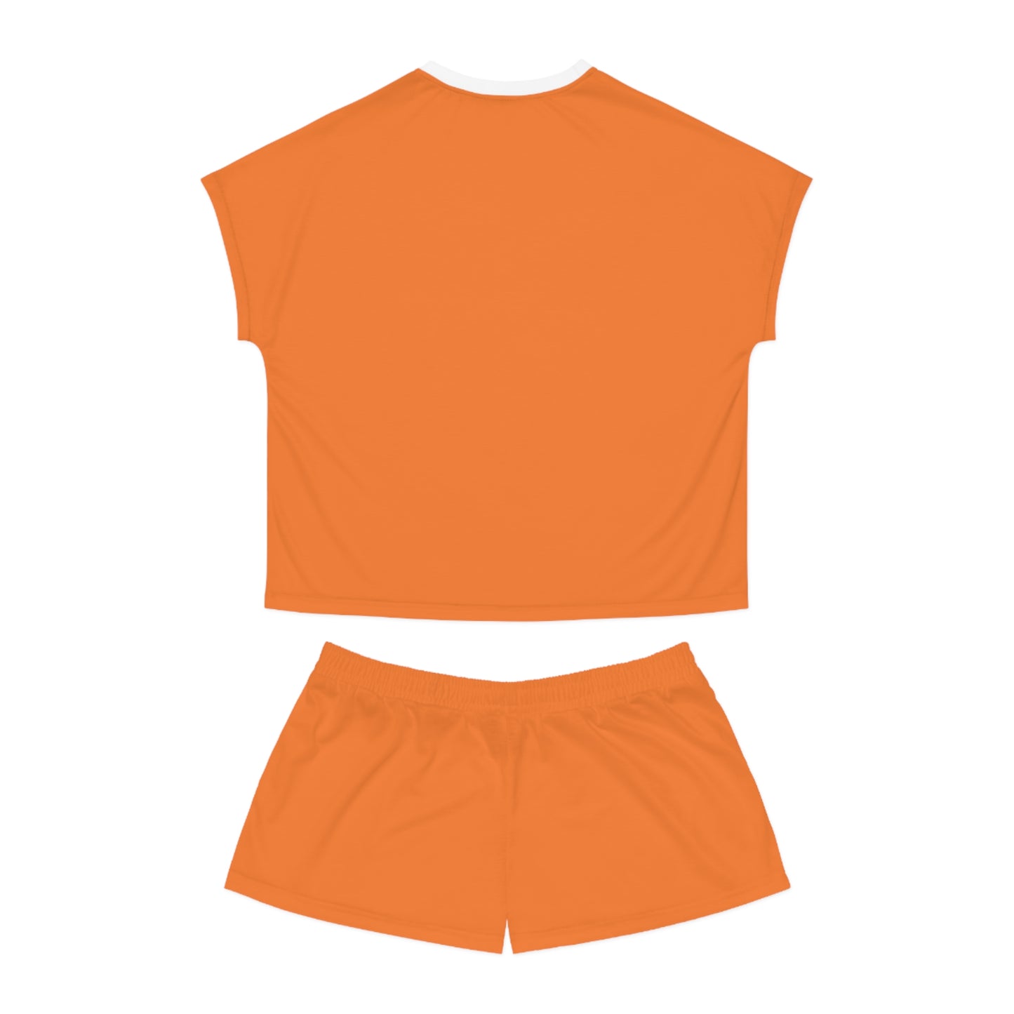 Matiby Lion Women's Orange Short Pajama Set (AOP)