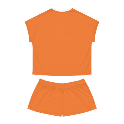 Matiby Lion Women's Orange Short Pajama Set (AOP)