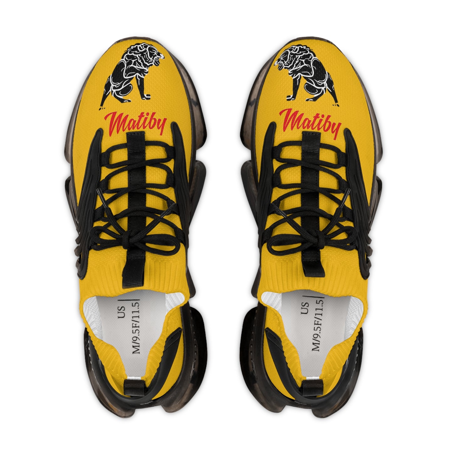 Men's Yellow Mesh Sneakers