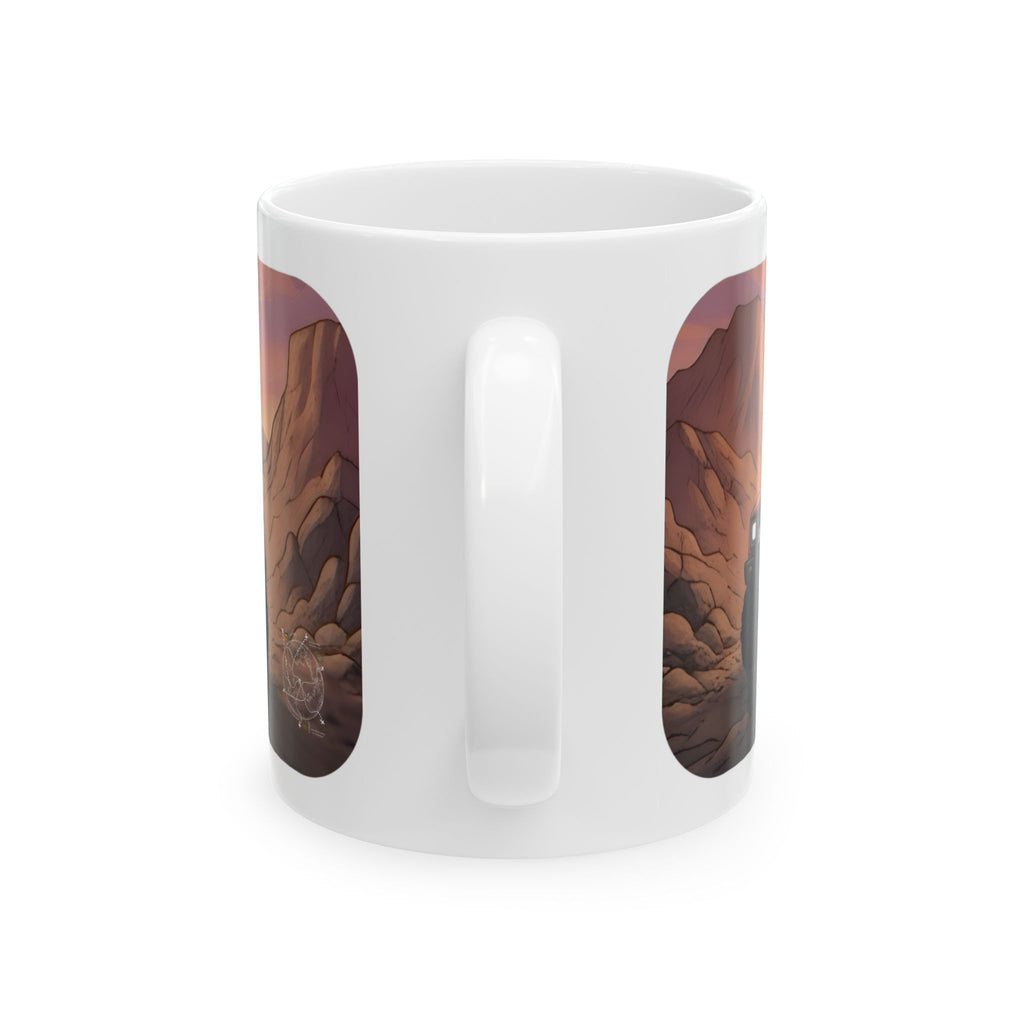 Adventure 4x4 Trucks #26, Classmates & Nature Enthusiasts White Ceramic Mug — Find Your Path To The Essentials Cup (11oz & 15oz)
