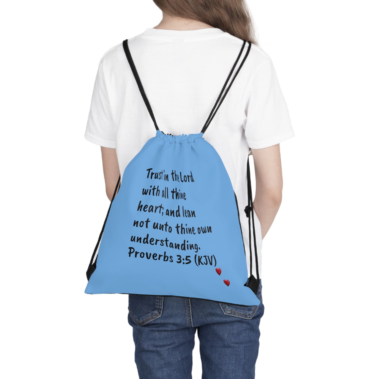 Bible Speaks Outdoor Drawstring Light Blue