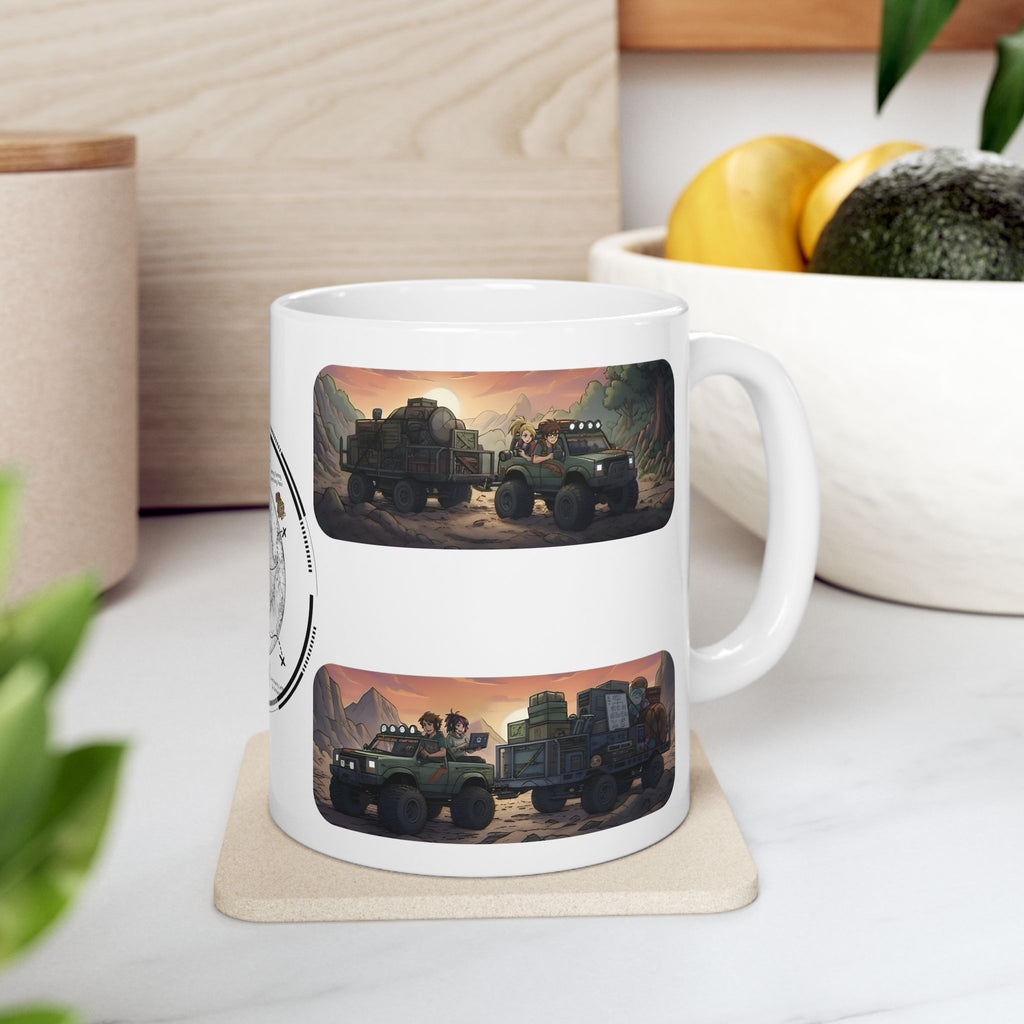Adventure 4x4 Trucks #22, Game Dev, Photography, & Explorers On The Go White Ceramic Mug — Find Your Path To The Essentials Cup (11oz & 15oz)