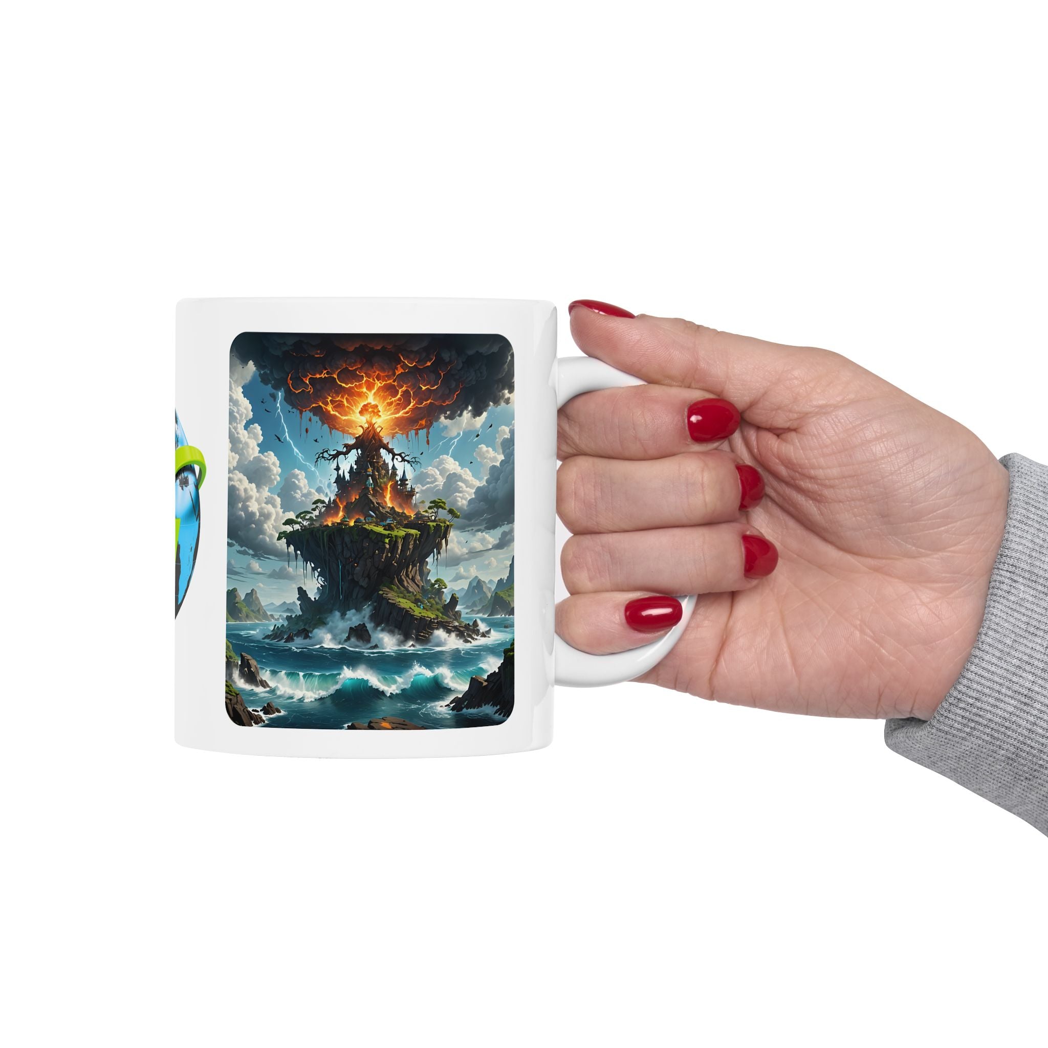 Contrast & Perspective #5 White Ceramic Mug — Time & Chance Daily Cup (11oz, 15oz)