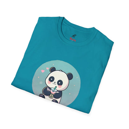 Panda With Boba Unisex Softstyle T-Shirt