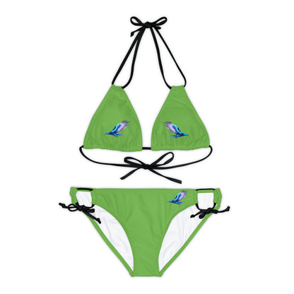 Green Strappy Bikini Set (AOP)