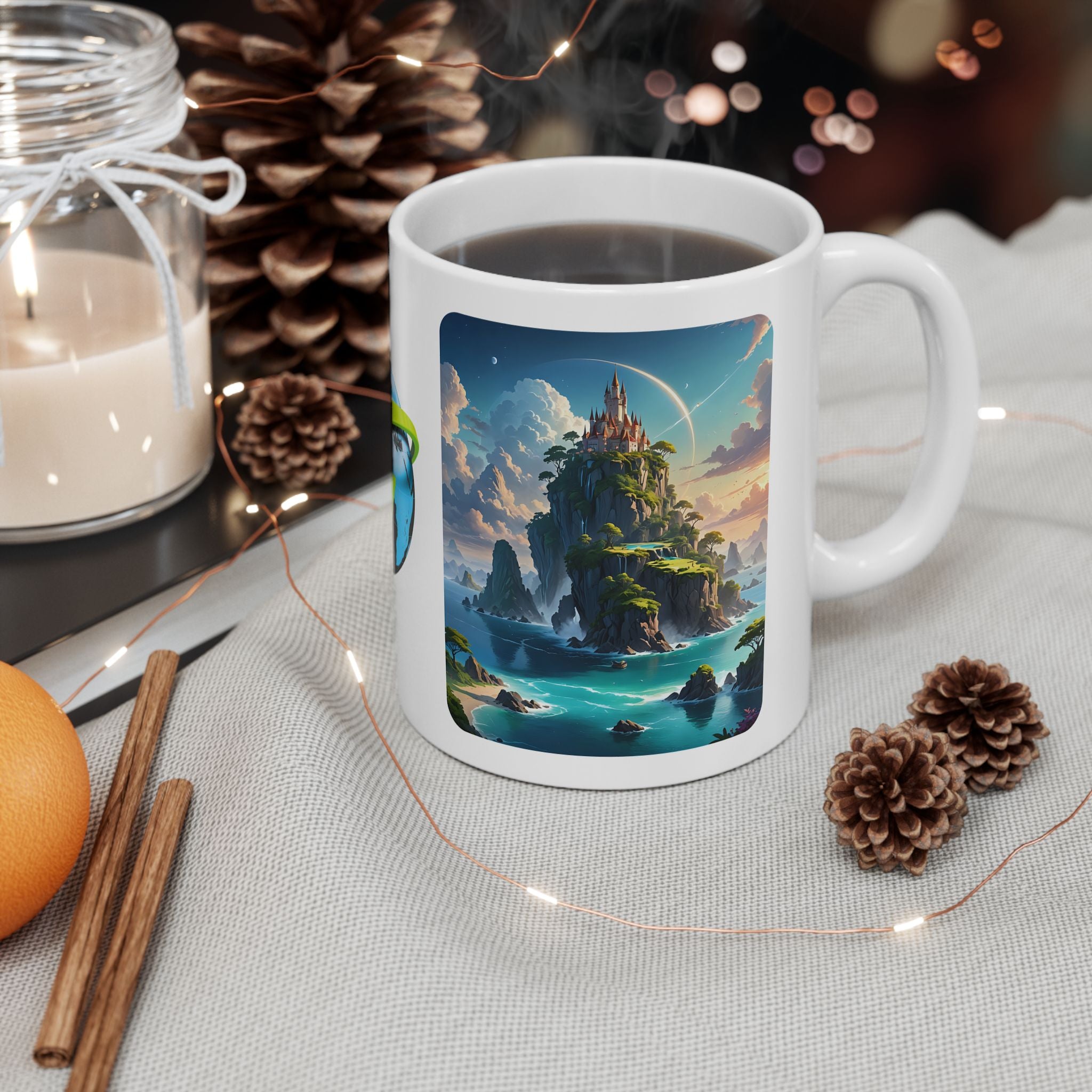 Contrast & Perspective #8 White Ceramic Mug — Time & Chance Daily Cup (11oz, 15oz)