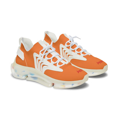 Women's Orange Mesh Sneakers