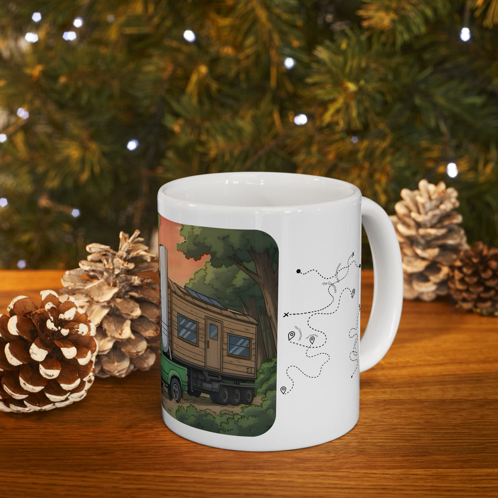 Sunshine State Pickup Trucks #12 Trailer Hauling Gals White Ceramic Mug – Celebrating Companionship, Creativity & Life’s Little Wonders Cup (11oz/15oz)