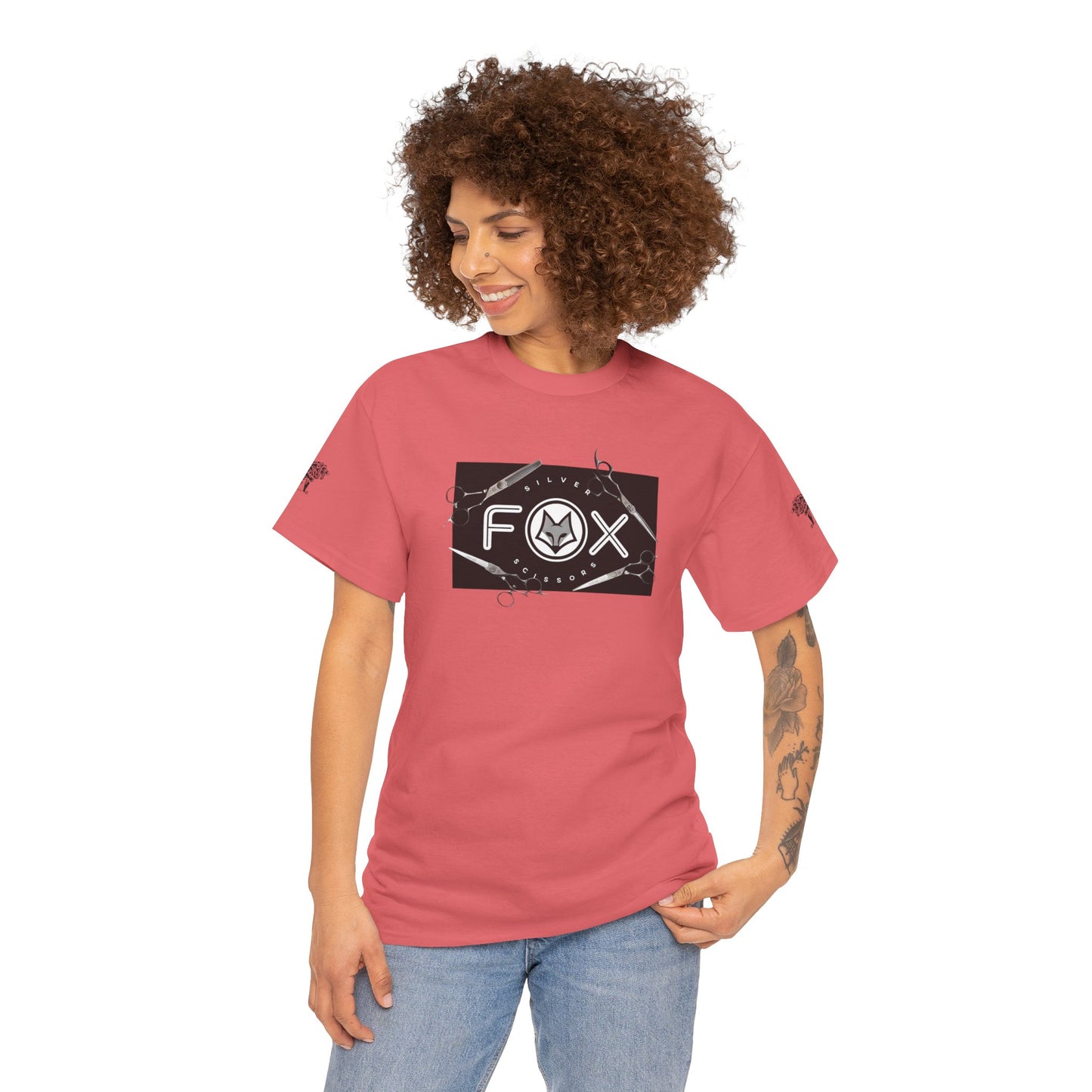 Silver Fox Scissors Unisex Heavy Cotton Tee