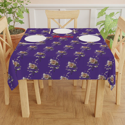 Matiby Purple Flower Tablecloth