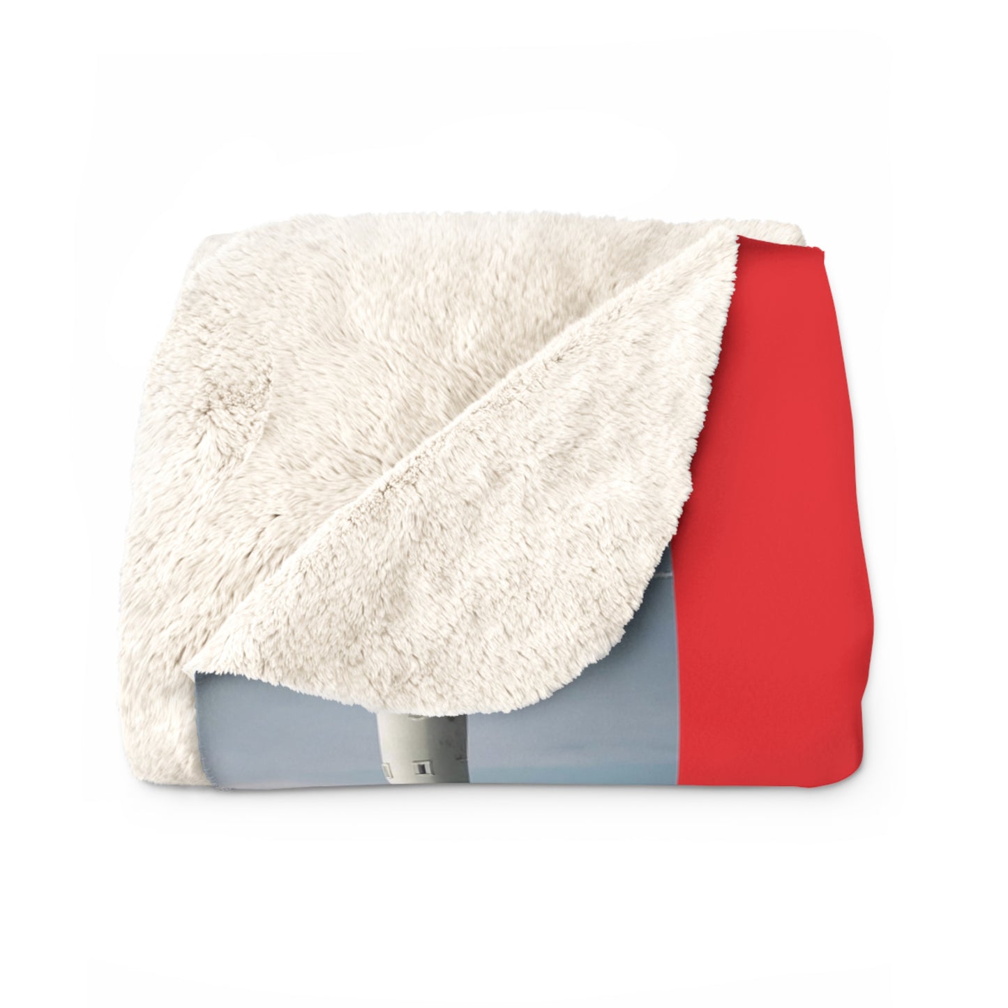 Lighthouse "Rojo" Red Sherpa Fleece Blanket