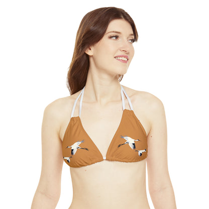 Light Brown Strappy Bikini Set (AOP)