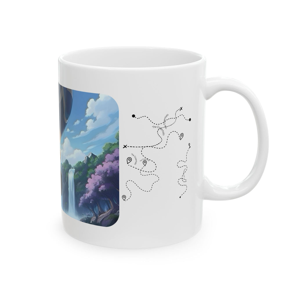 Hot Air Balloon Adventure #4 White Ceramic Mug — True Wealth, Adventure, & Creativity Cup (11oz/15oz)