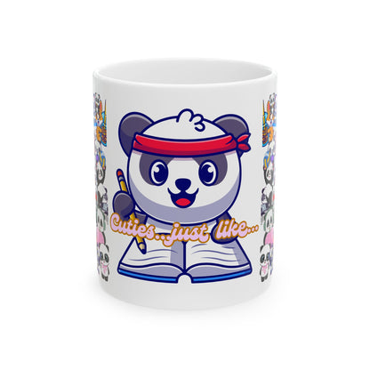 Journeys Unisex Loveable Cuties Ceramic Mugs, Gifts for Pet Lovers, Mugs for Animal Lovers, Cute Seasonal Panda Mugs, Mug for All Occasions, Panda Life Mug, Panda Lovers Mug