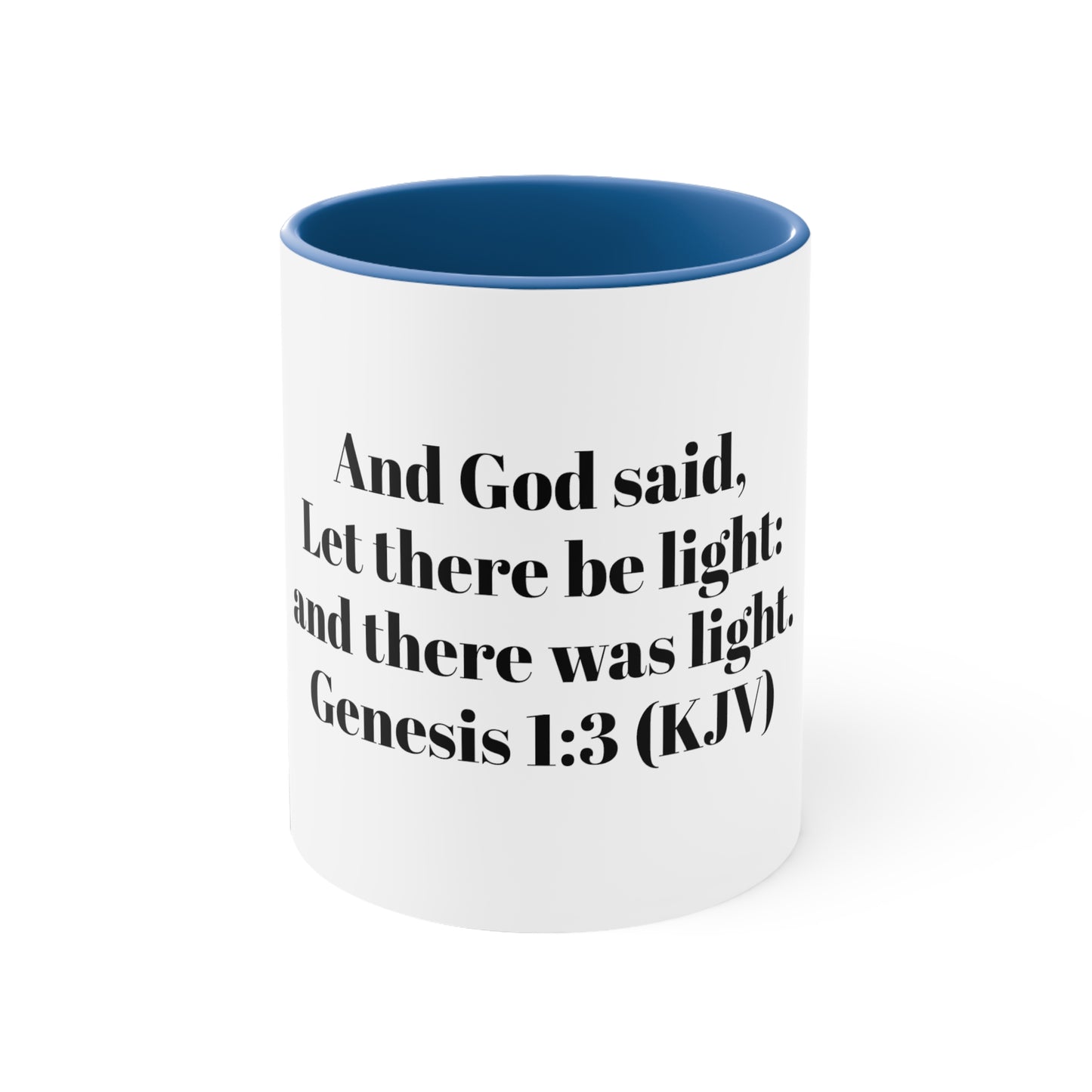 Bible Speaks Gen 1:3 Accent Mug, 11oz