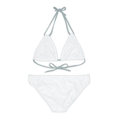 Matiby White Strappy Bikini Set (AOP)