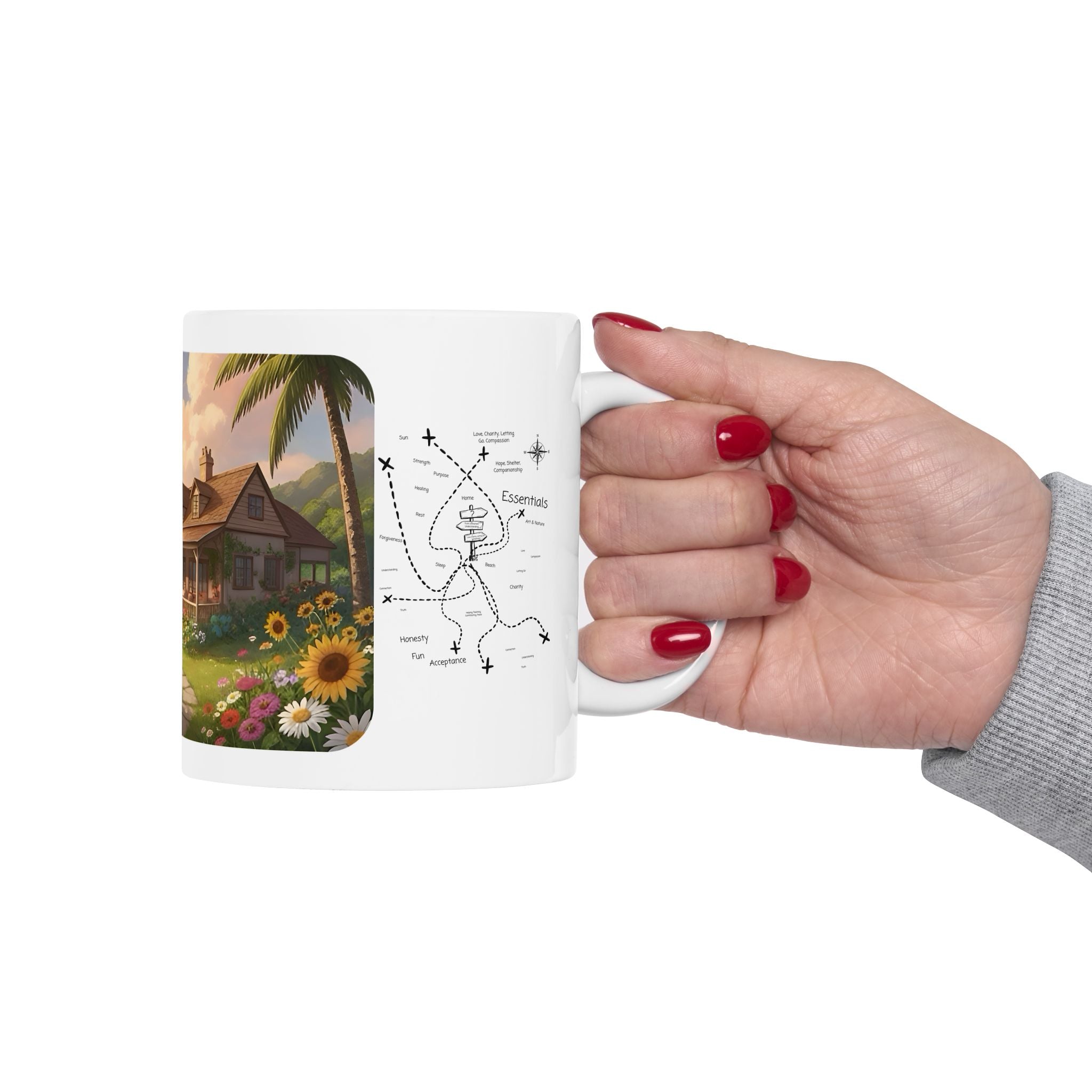 Cozy Architecture & Dreamy Landscapes #44 White Ceramic Mug – Homes Home Sweet Home Cup (11oz/15oz)
