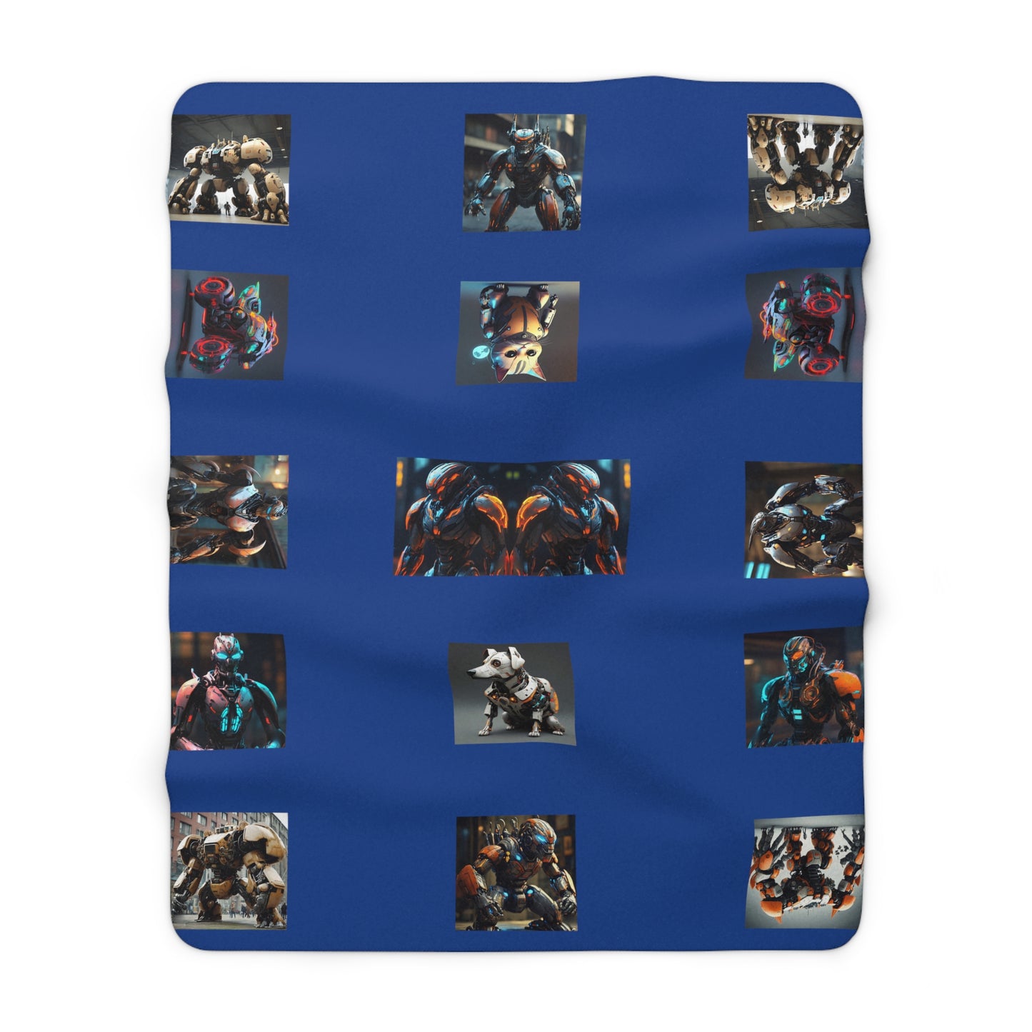 Matiby MEK Blue Sherpa Fleece Blanket