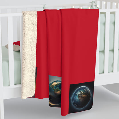 Matiby MEK Red Sherpa Fleece Blanket