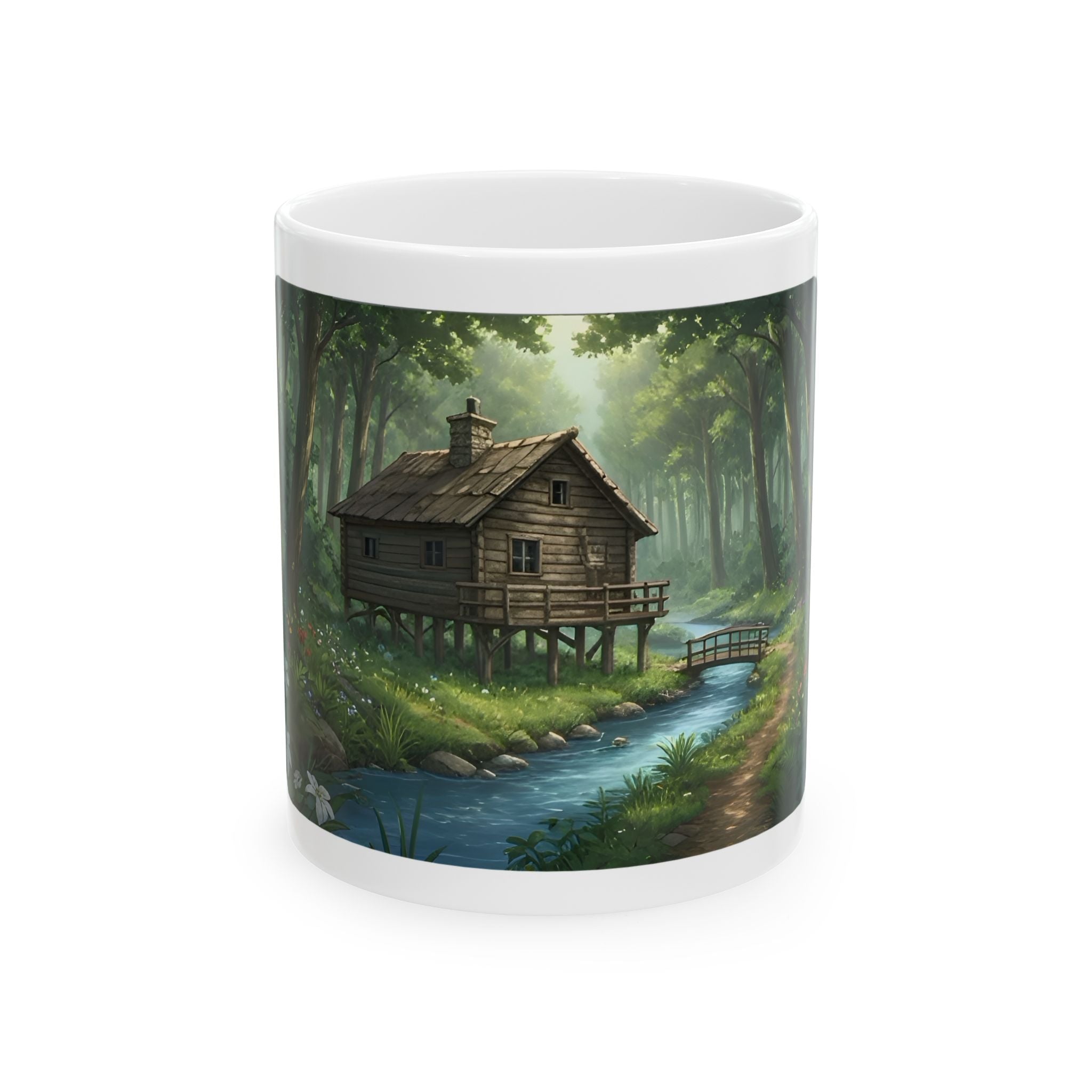 Cozy Architecture & Dreamy Landscapes #40 White Ceramic Mug – Homes Home Sweet Home Cup (11oz/15oz)