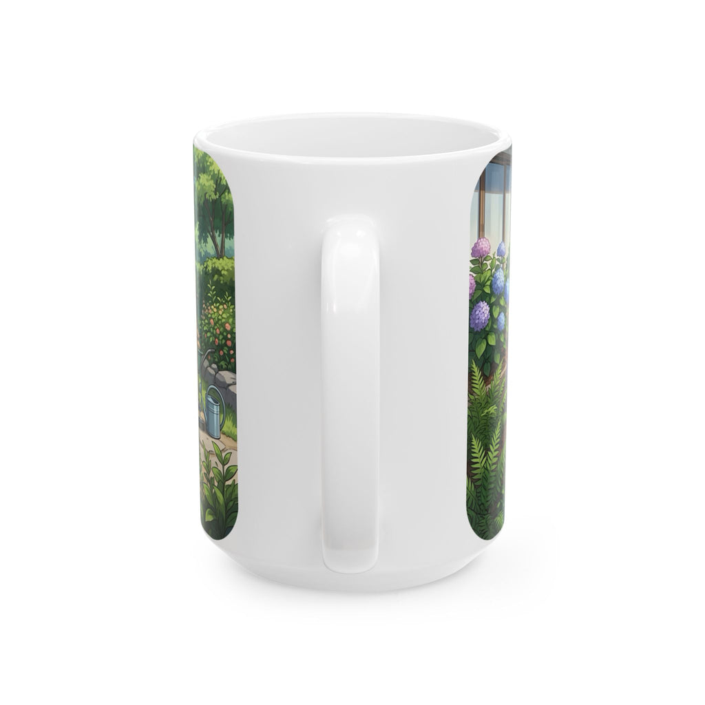 Gardening Couple White Ceramic Mug – Joy Planting Together Countryside Cup 11oz/15oz