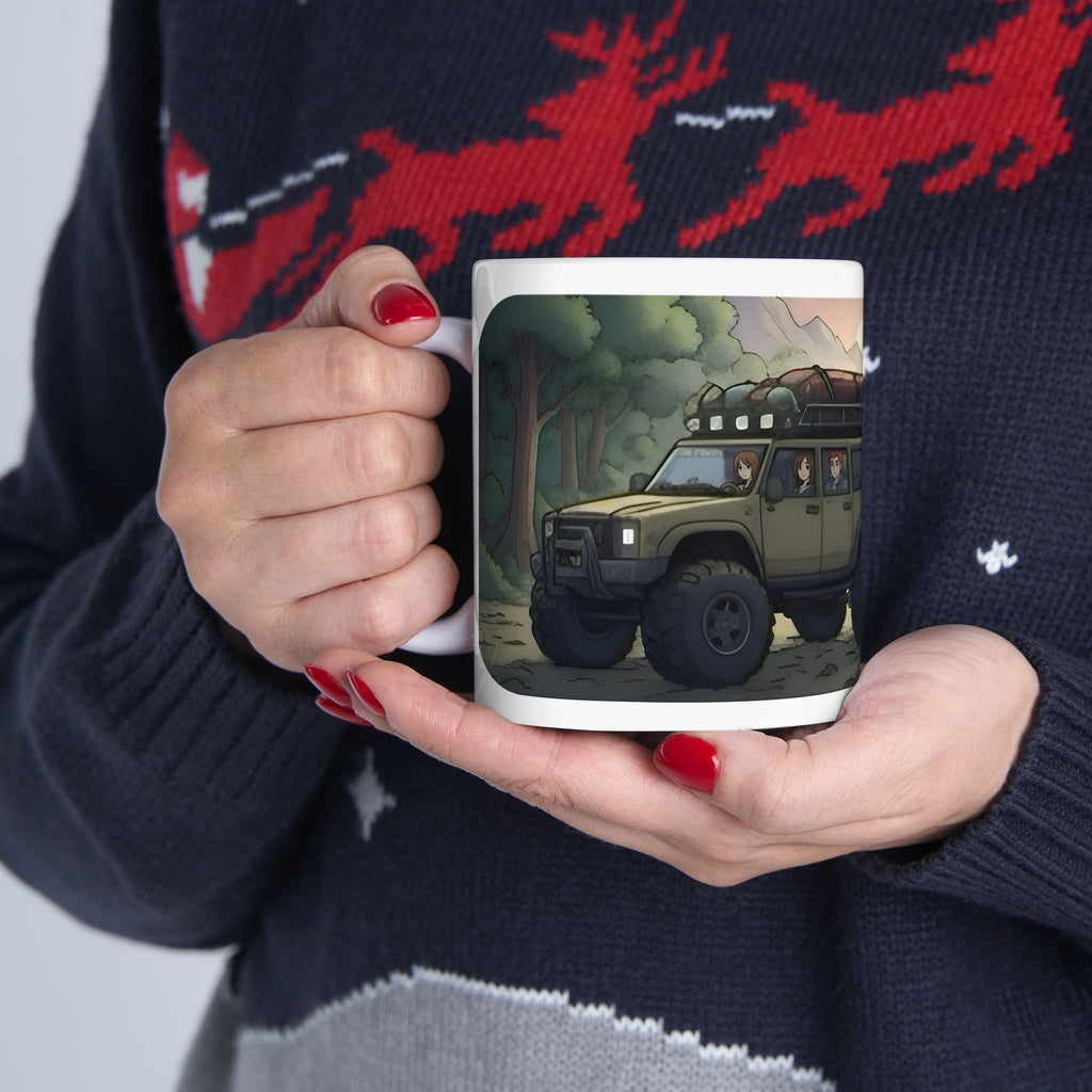 Adventure 4x4 Trucks #48, College Grads On The Move White Ceramic Mug — Find Your Path To The Essentials Cup (11oz & 15oz)