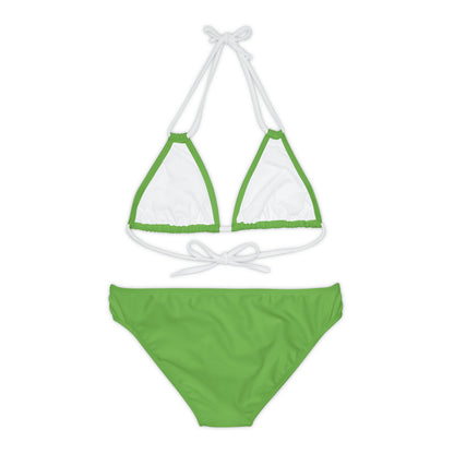 Green Strappy Bikini Set (AOP)