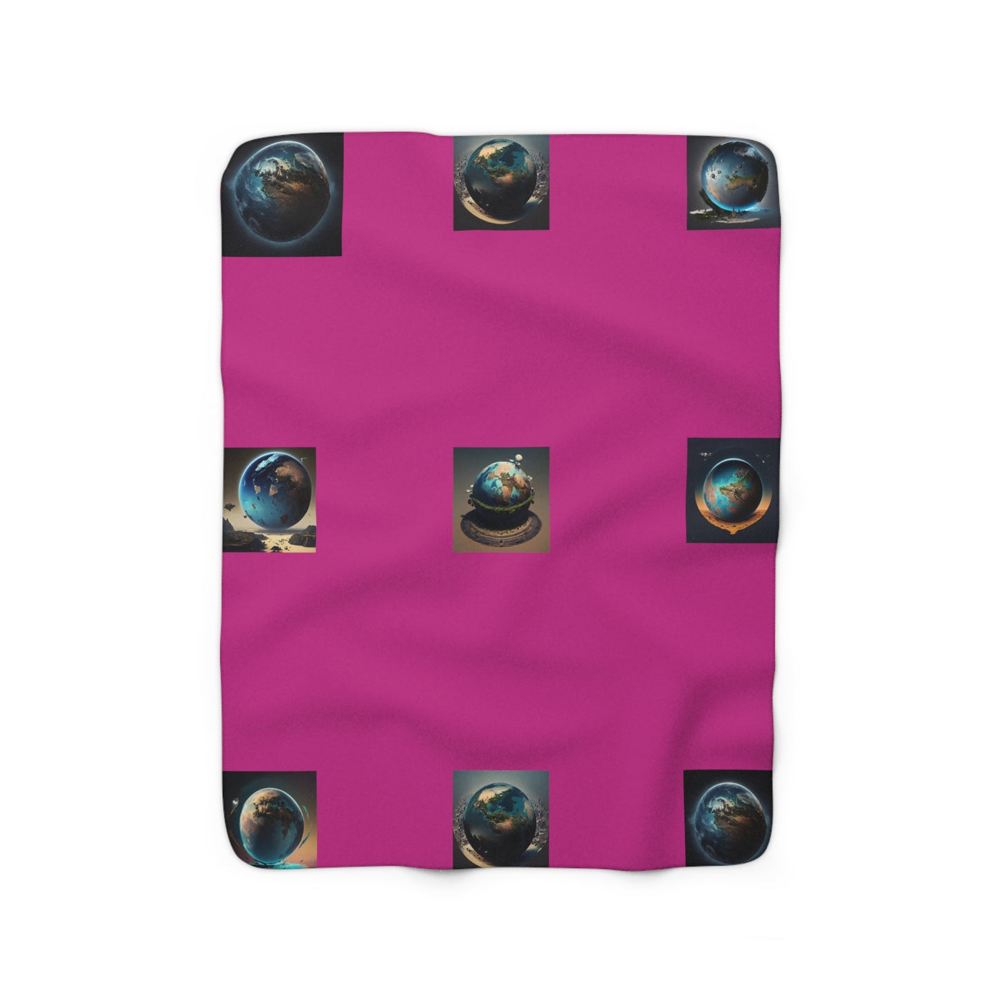 Matiby Worlds Pink Sherpa Fleece Blanket