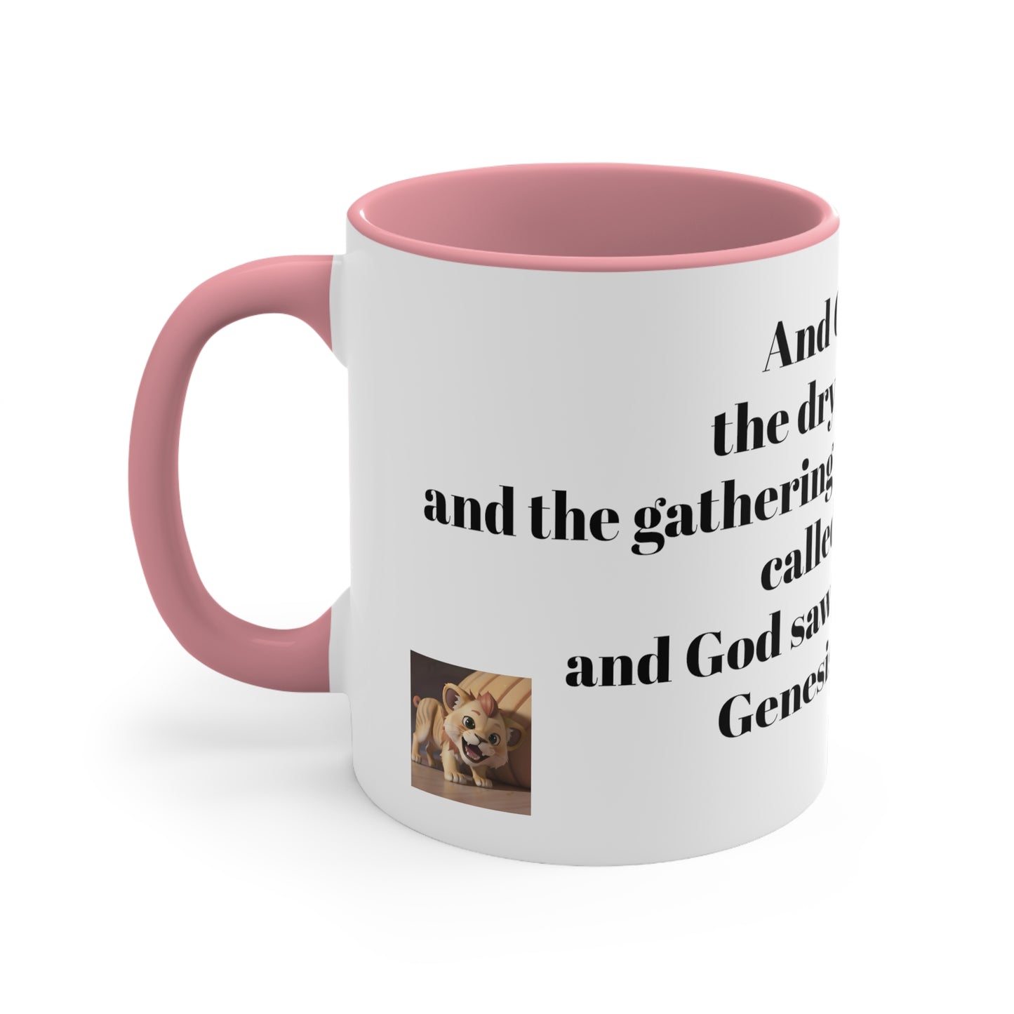 Bible Speaks Gen 1:10 Accent Mug, 11oz