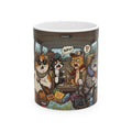 Angry Cats On A Road Trip White Ceramic Mug — Funny Kitty Crew Travel Cup (11oz, 15oz)