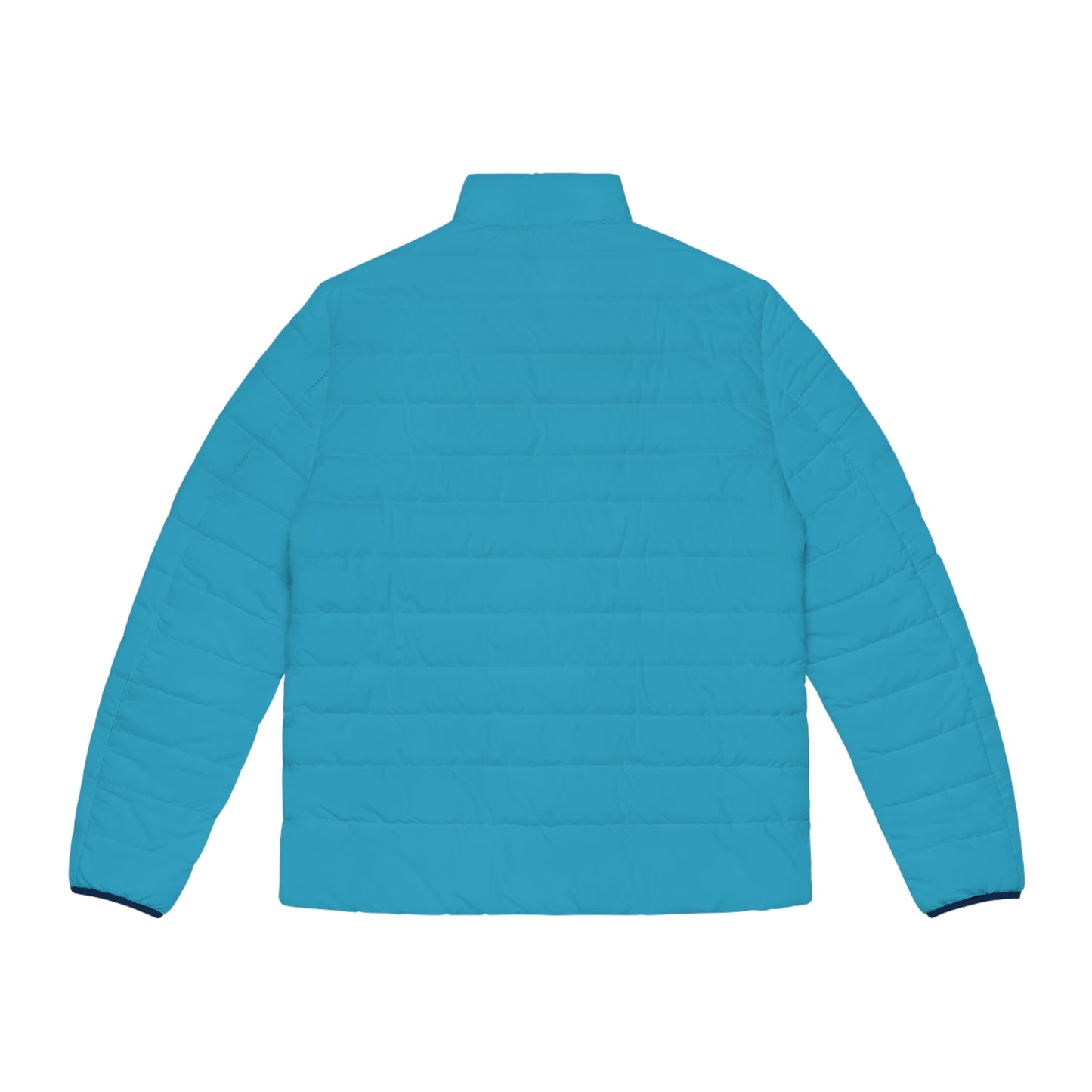 Men's Turquoise Puffer Jacket (AOP)