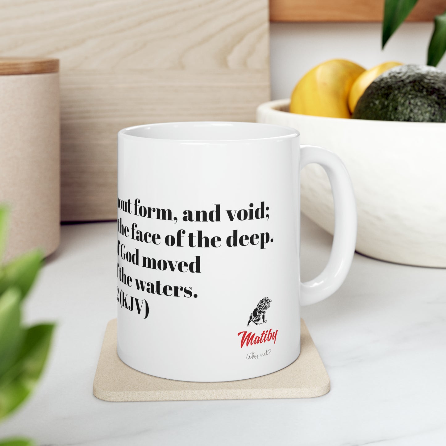 Bible Speaks Gen 1:2 Ceramic Mug, 11oz