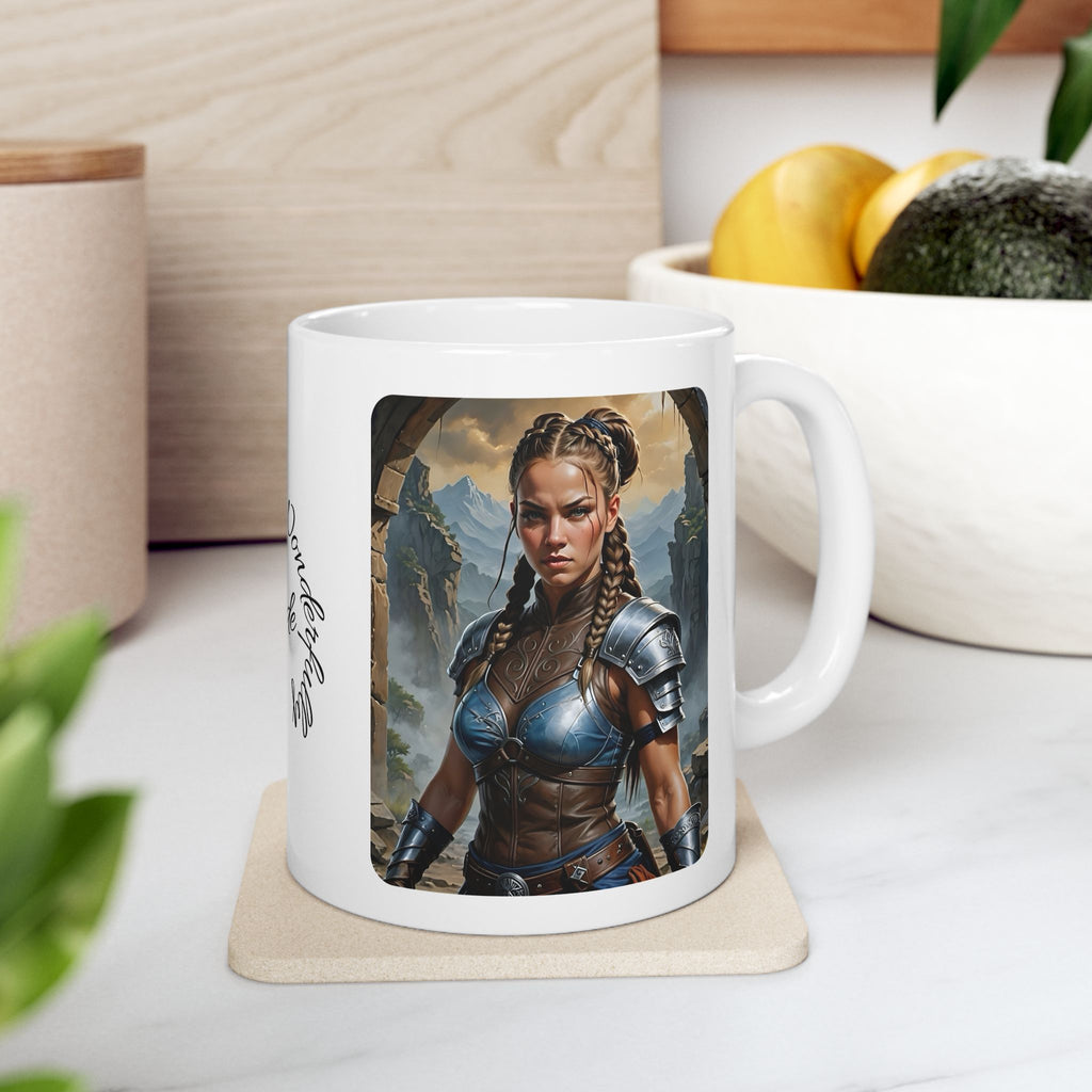 Gentle Woman of Valor #12 White Ceramic Mug - Fearfully & Wonderfully Made Tribute Cup (11oz/15oz)