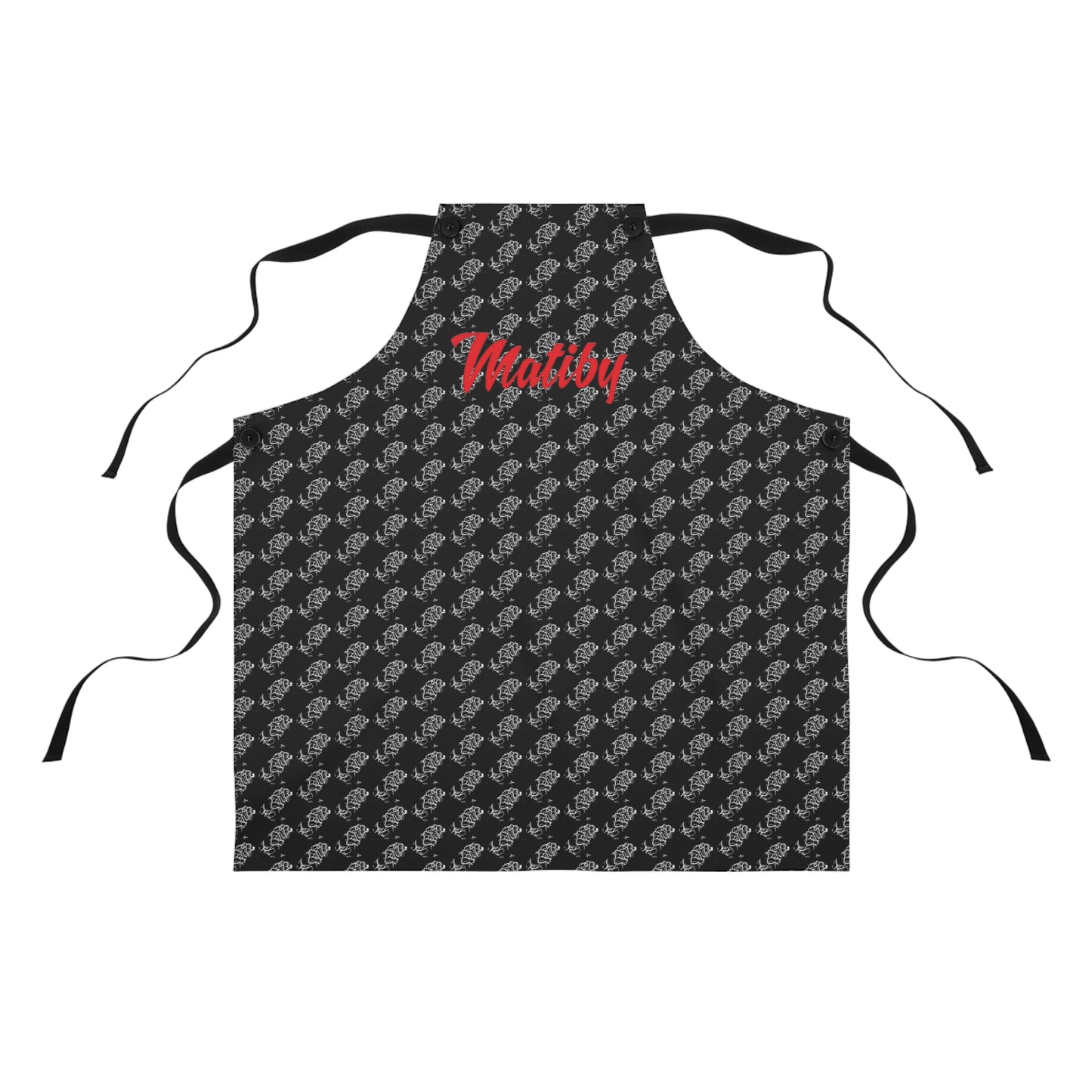 Matiby Lion Black Apron (AOP)