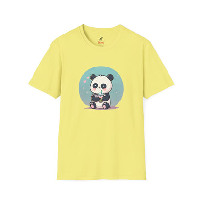 Panda With Boba Unisex Softstyle T-Shirt