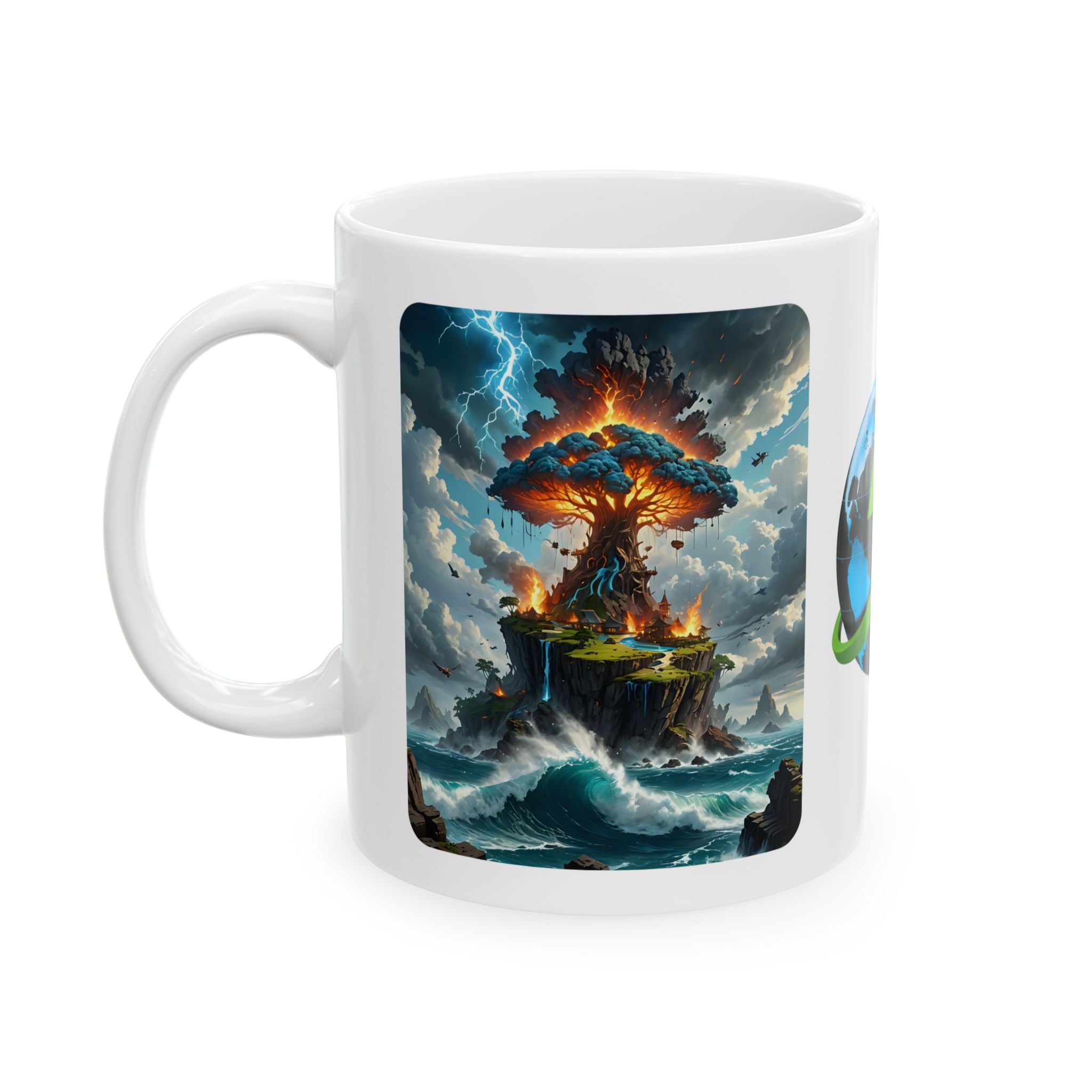 Contrast & Perspective #8 White Ceramic Mug — Time & Chance Daily Cup (11oz, 15oz)