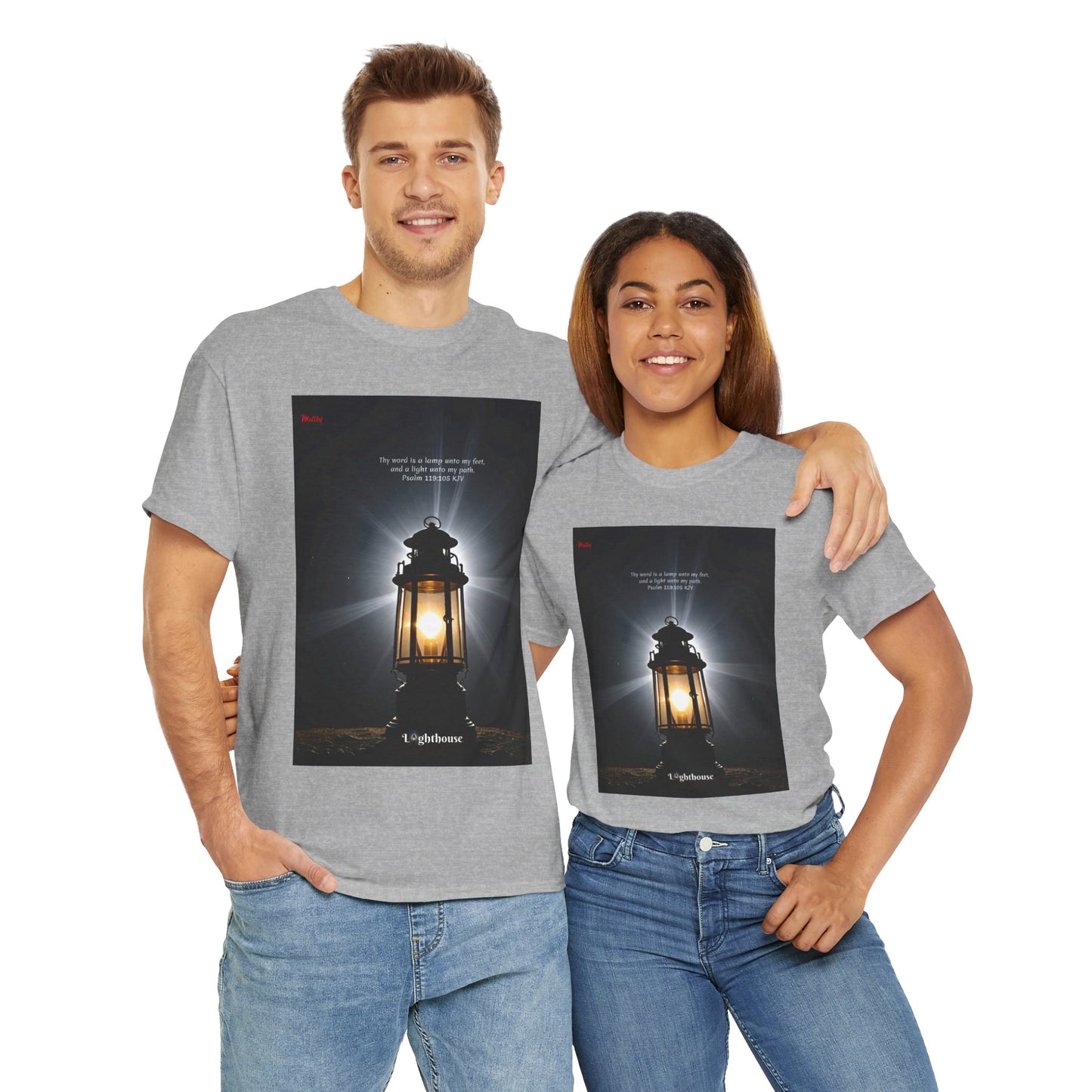 Lighthouse Psalm 119 Unisex Heavy Cotton Tee