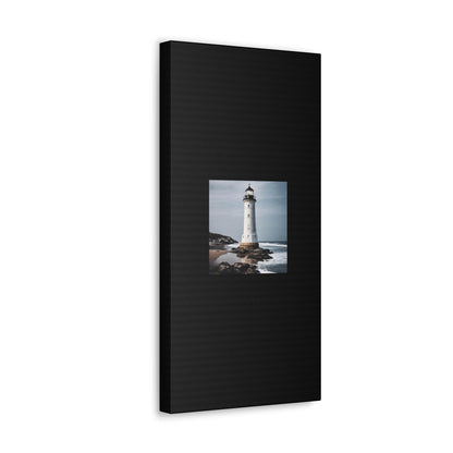 Lighthouse Black Canvas Gallery Wraps